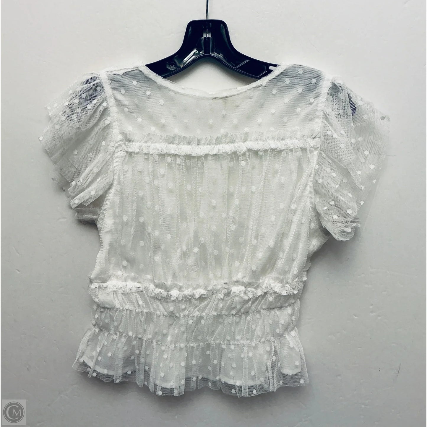 Top Short Sleeve By Entro In White, Size: M
