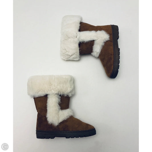 Boots Mid-calf Flats By Style And Company In Brown, Size: 7