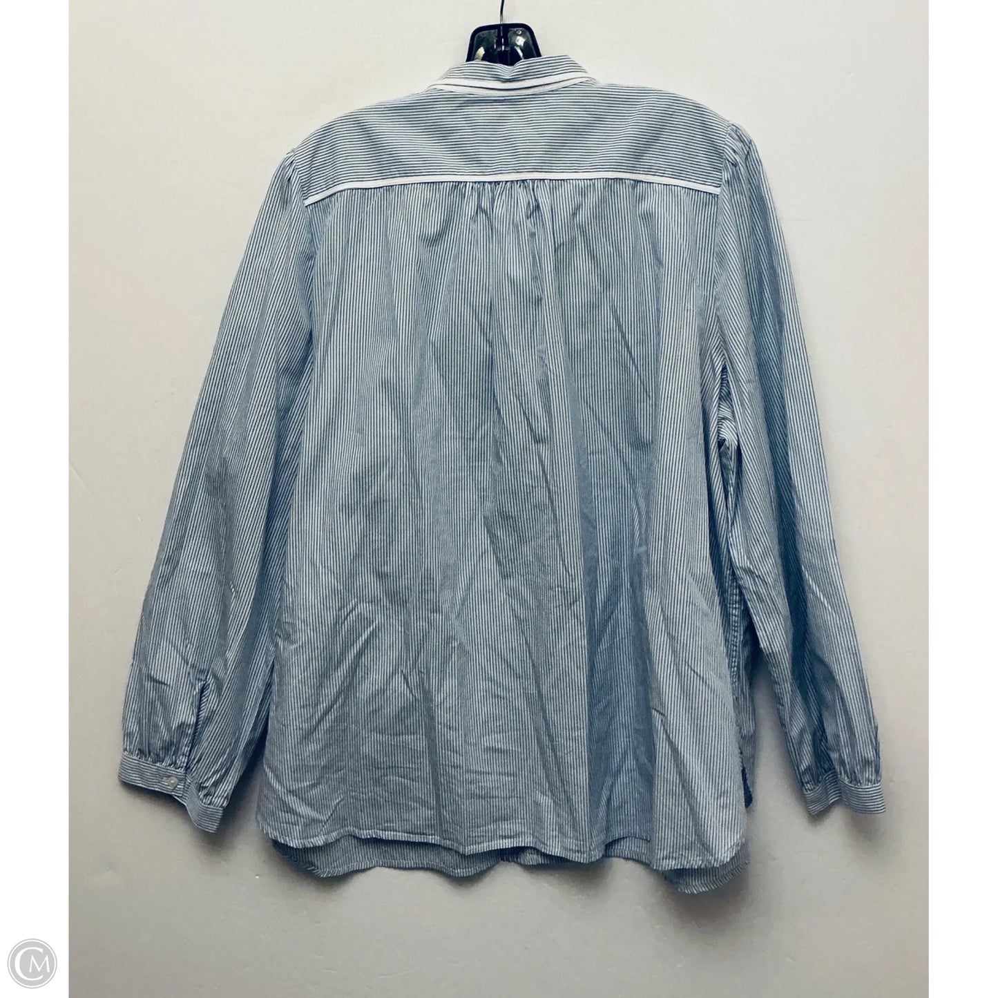 Top Long Sleeve By J. Crew In Blue, Size: 1x