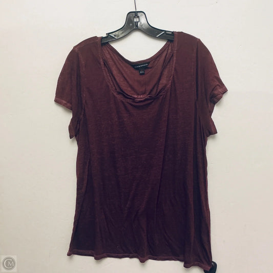 Top Short Sleeve By Rock And Republic In Purple, Size: Xl