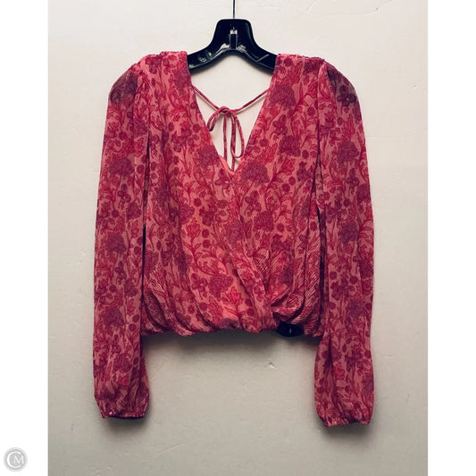Top Long Sleeve By Japna In Pink, Size: L