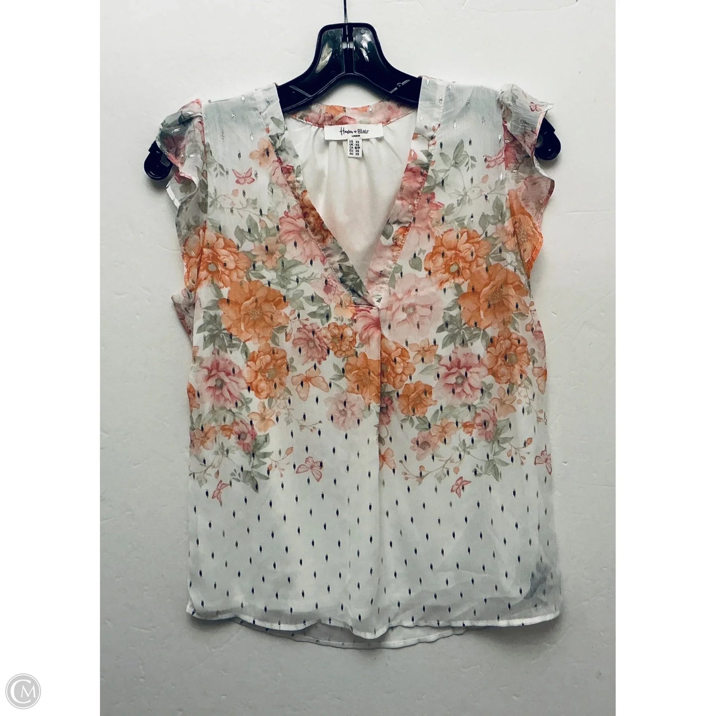 Top Sleeveless By Clothes Mentor In Floral Print, Size: Xs