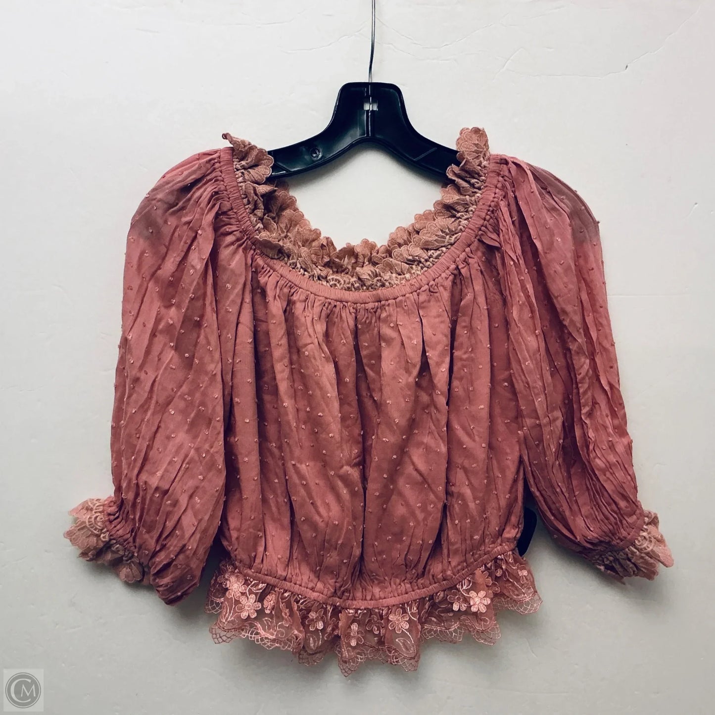 Top Long Sleeve By Bluivy In Pink, Size: S