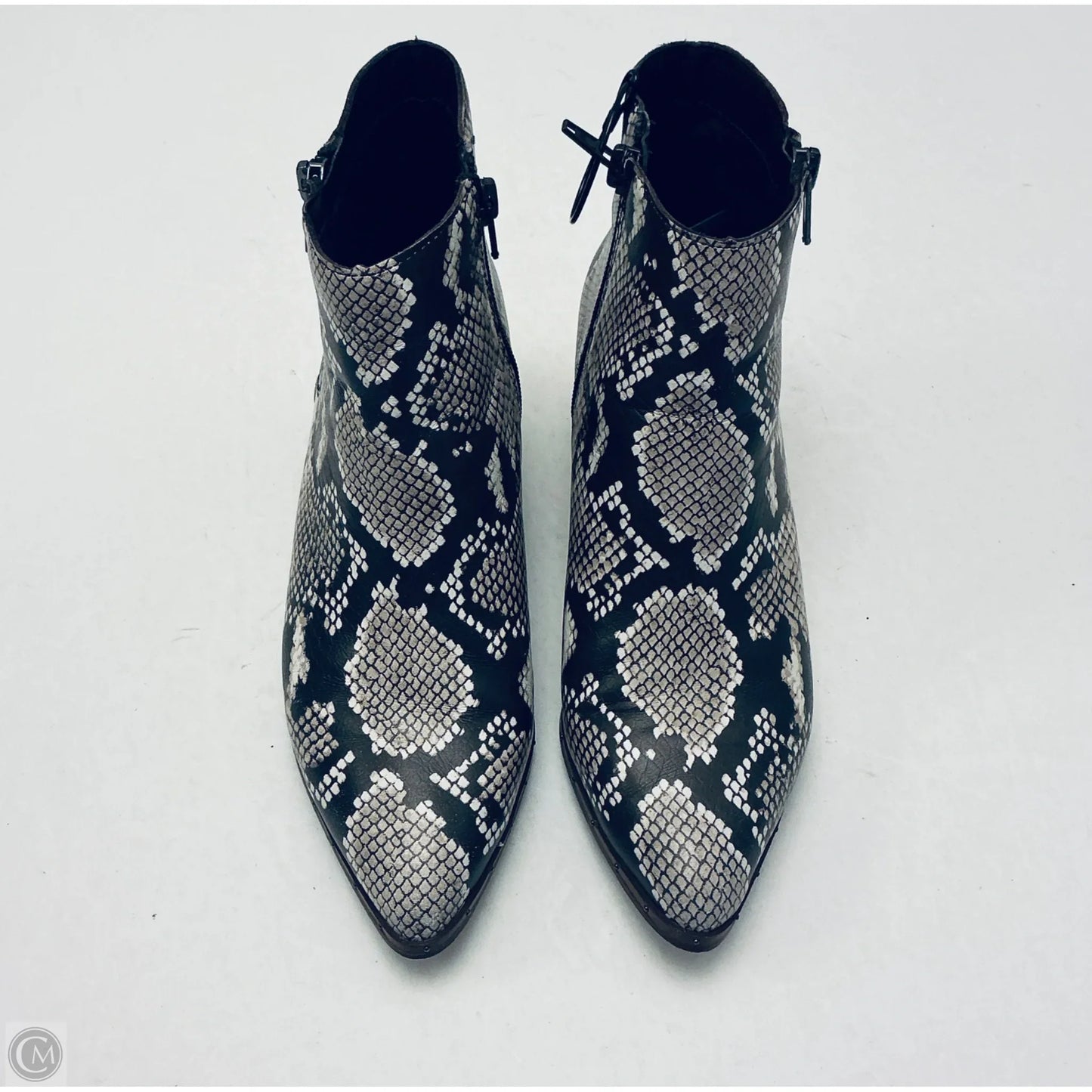 Boots Ankle Heels By Bleecker & Bond In Snakeskin Print, Size: 7.5