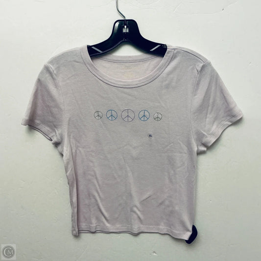 Top Short Sleeve Basic By American Eagle In Purple, Size: Xl