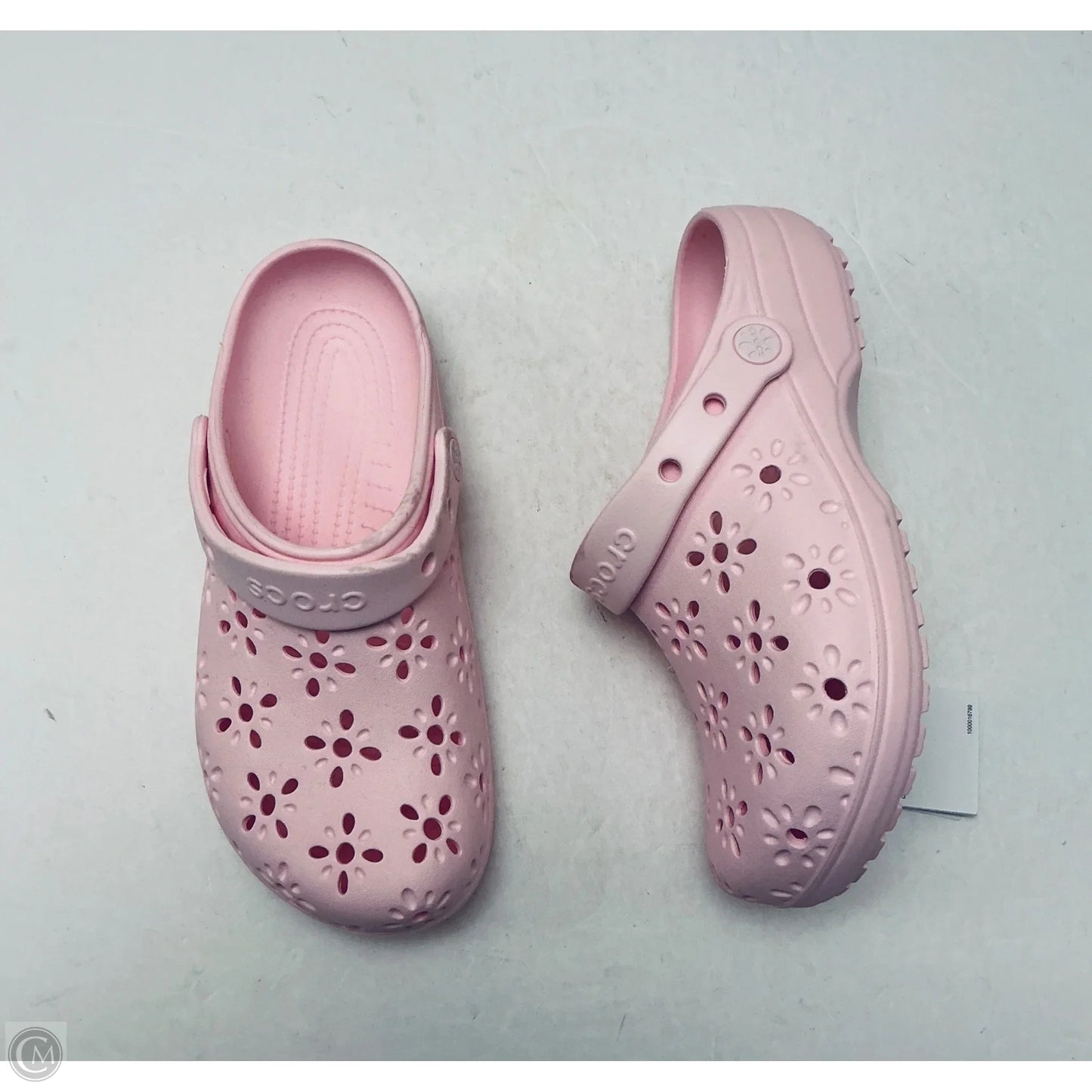 Shoes Flats By Crocs In Pink, Size: 7