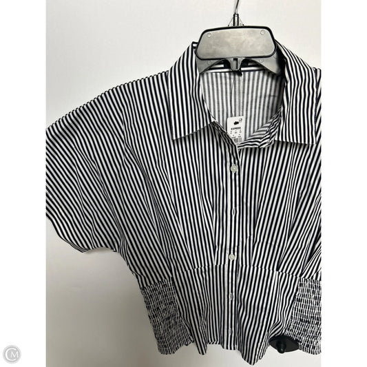 Top Short Sleeve By Express In Striped Pattern, Size: Xs