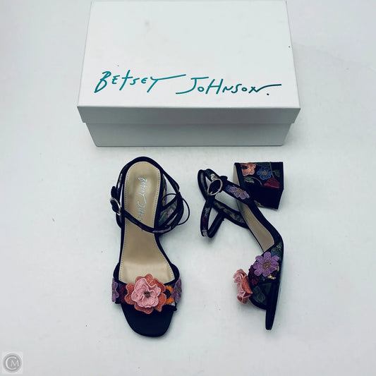 Shoes Heels Block By Betsey Johnson In Floral Print, Size: 6