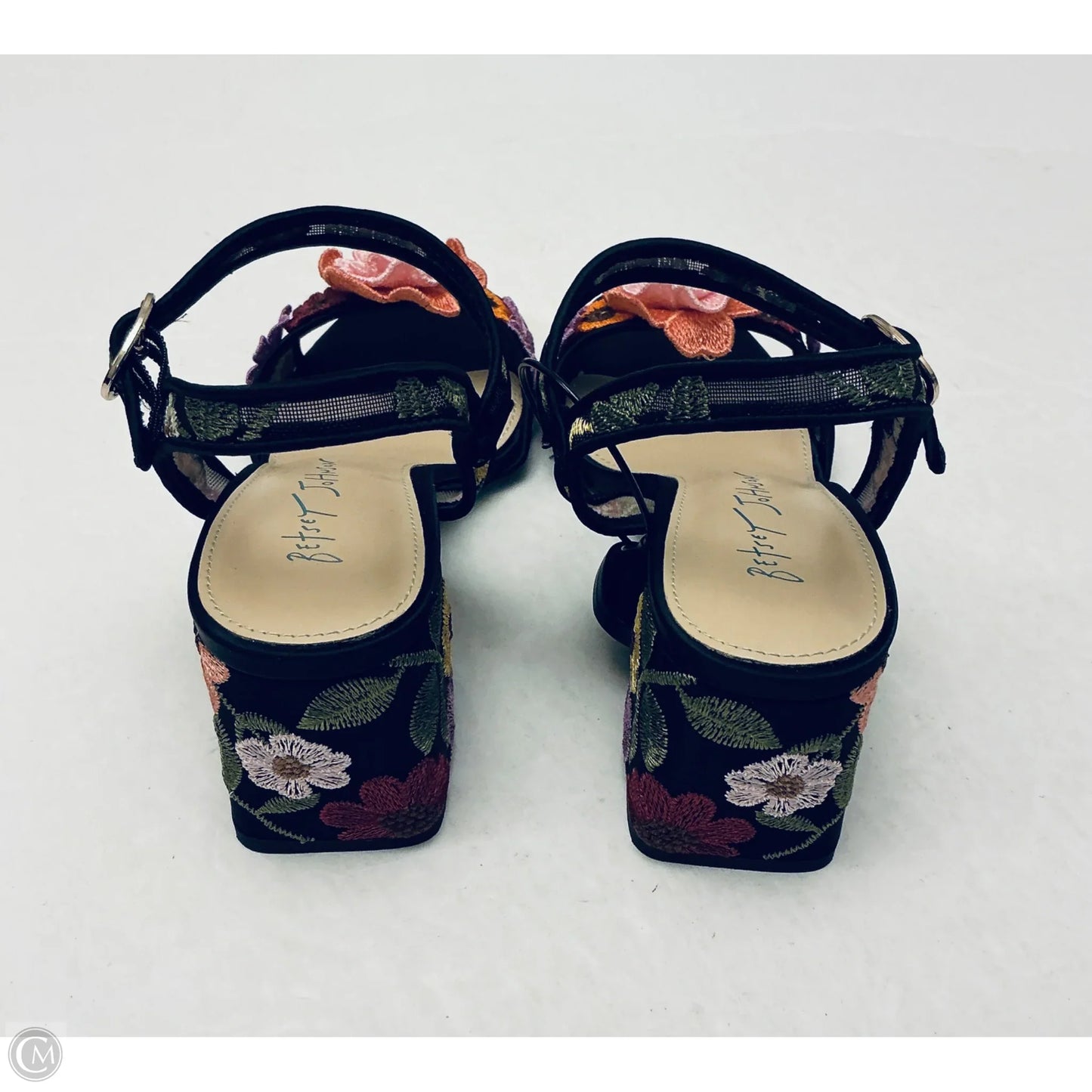 Shoes Heels Block By Betsey Johnson In Floral Print, Size: 6