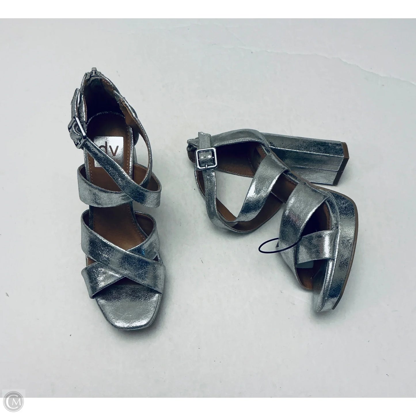 Shoes Heels Block By Dolce Vita In Silver, Size: 7.5