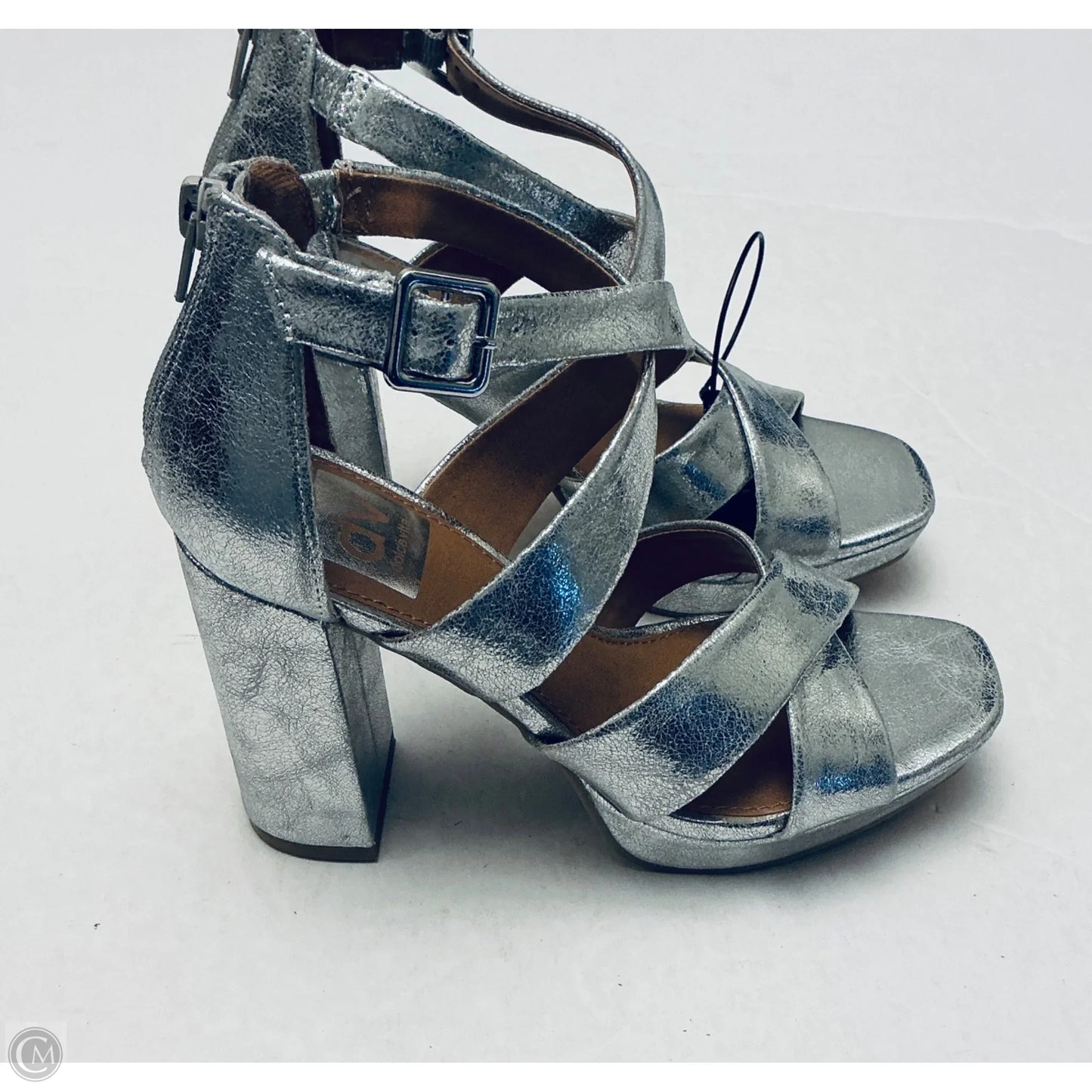 Shoes Heels Block By Dolce Vita In Silver, Size: 7.5