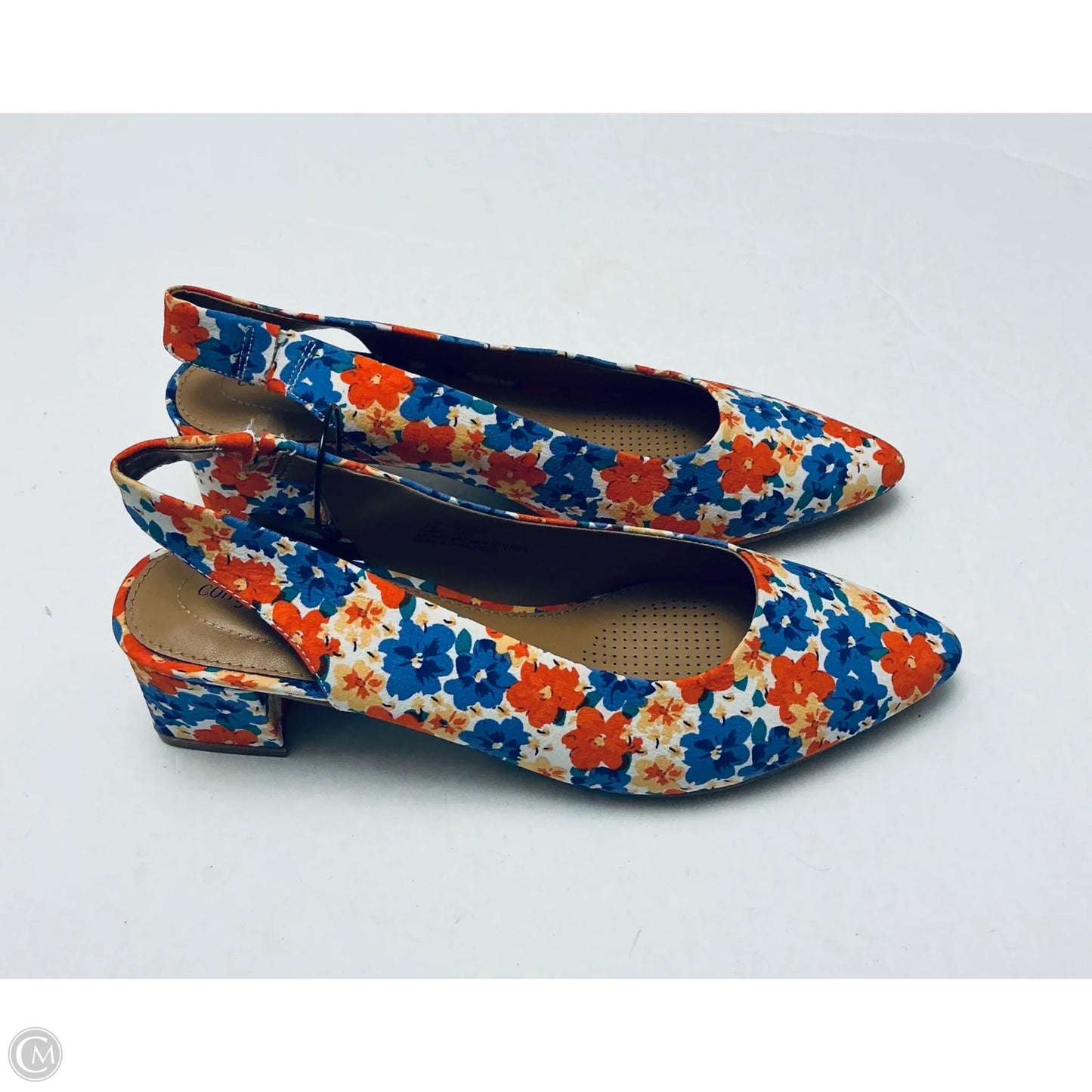 Shoes Heels Kitten By Comfortview In Floral Print, Size: 9