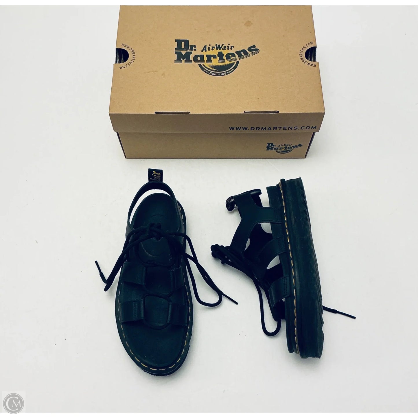 Sandals Heels Platform By Dr Martens In Black, Size: 6