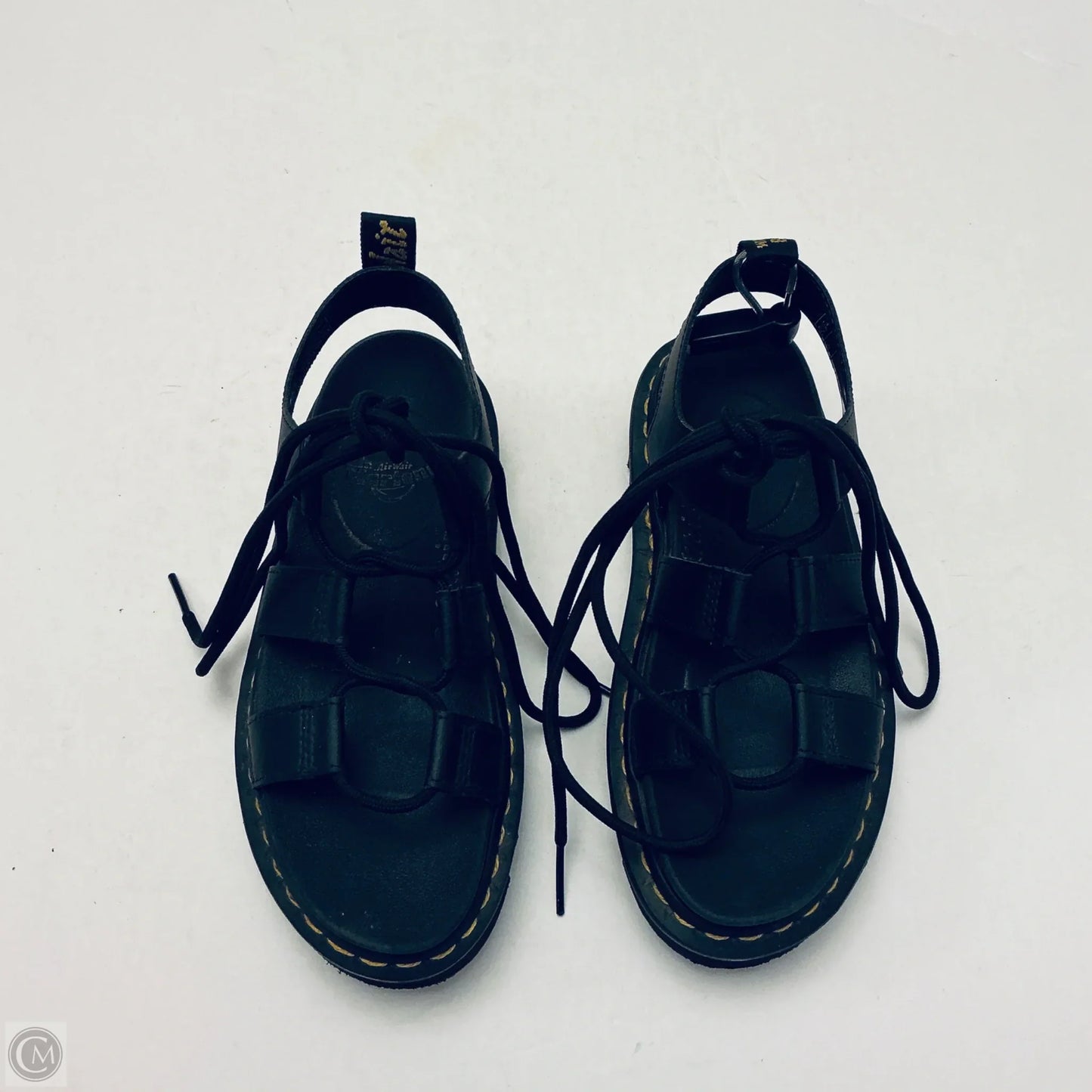 Sandals Heels Platform By Dr Martens In Black, Size: 6