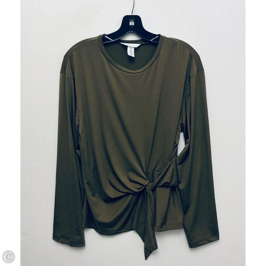Top Long Sleeve By H&m In Green, Size: M