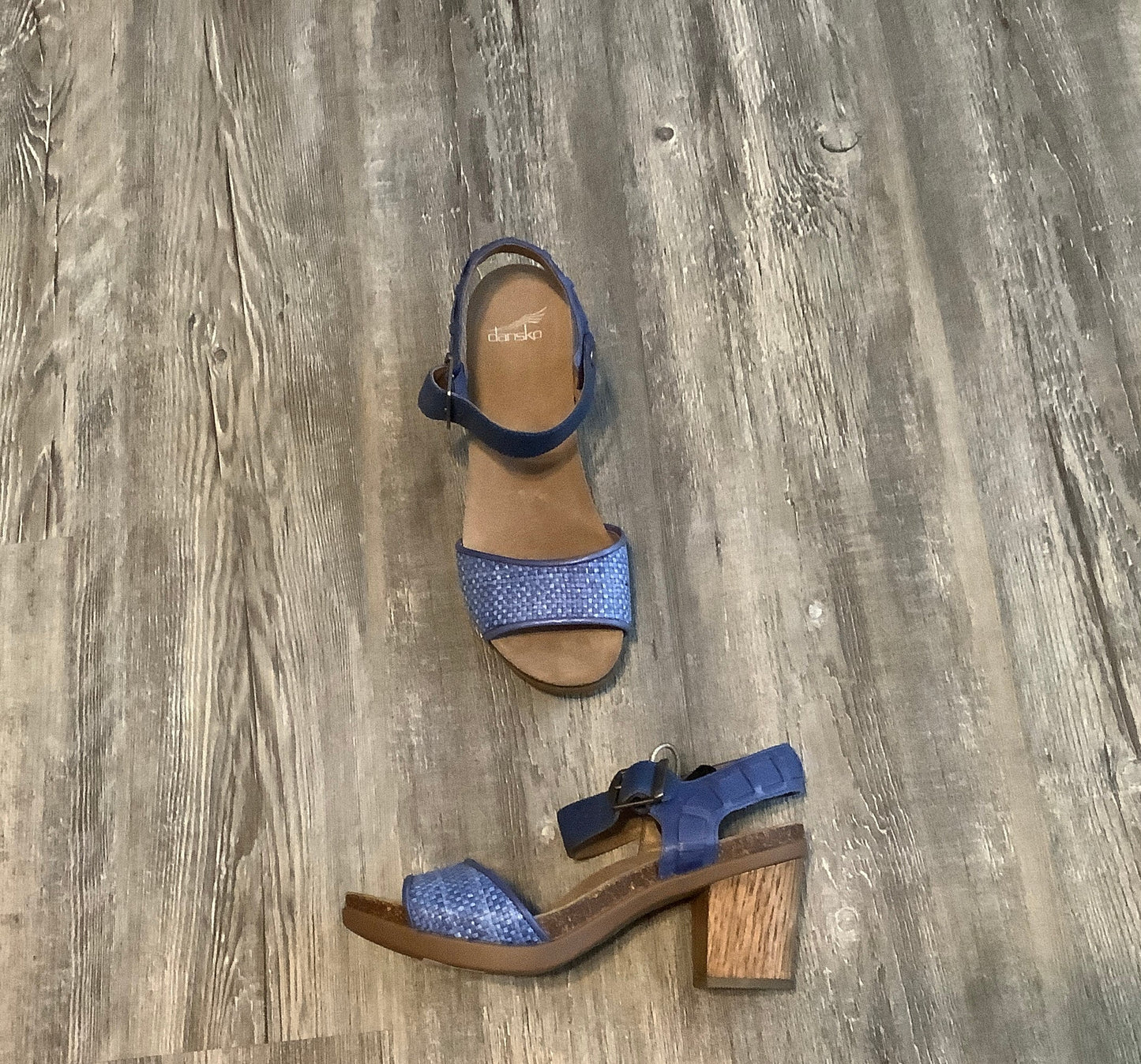Blue Shoes Heels Block Dansko, Size 7.5