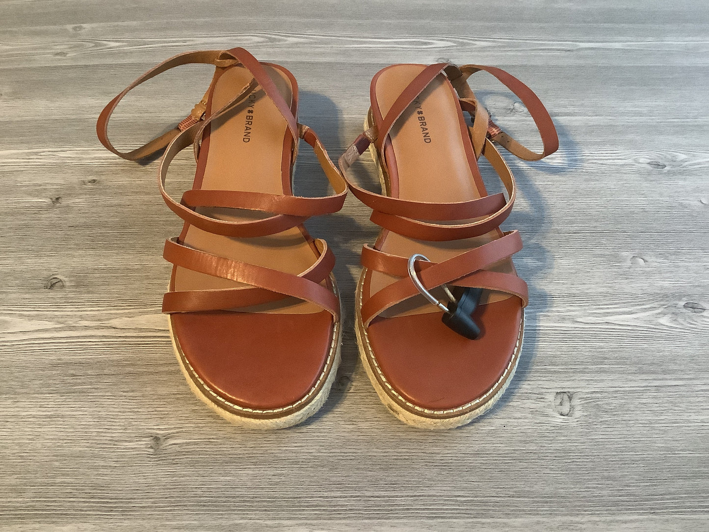 Red Sandals Flats Lucky Brand, Size 9