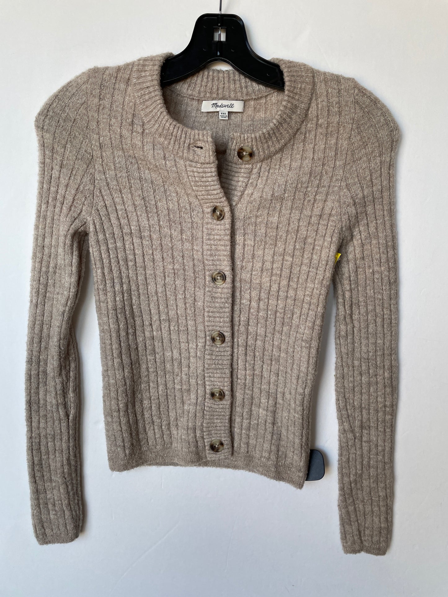 Sweater Cardigan By Madewell In Tan, Size: Xxs