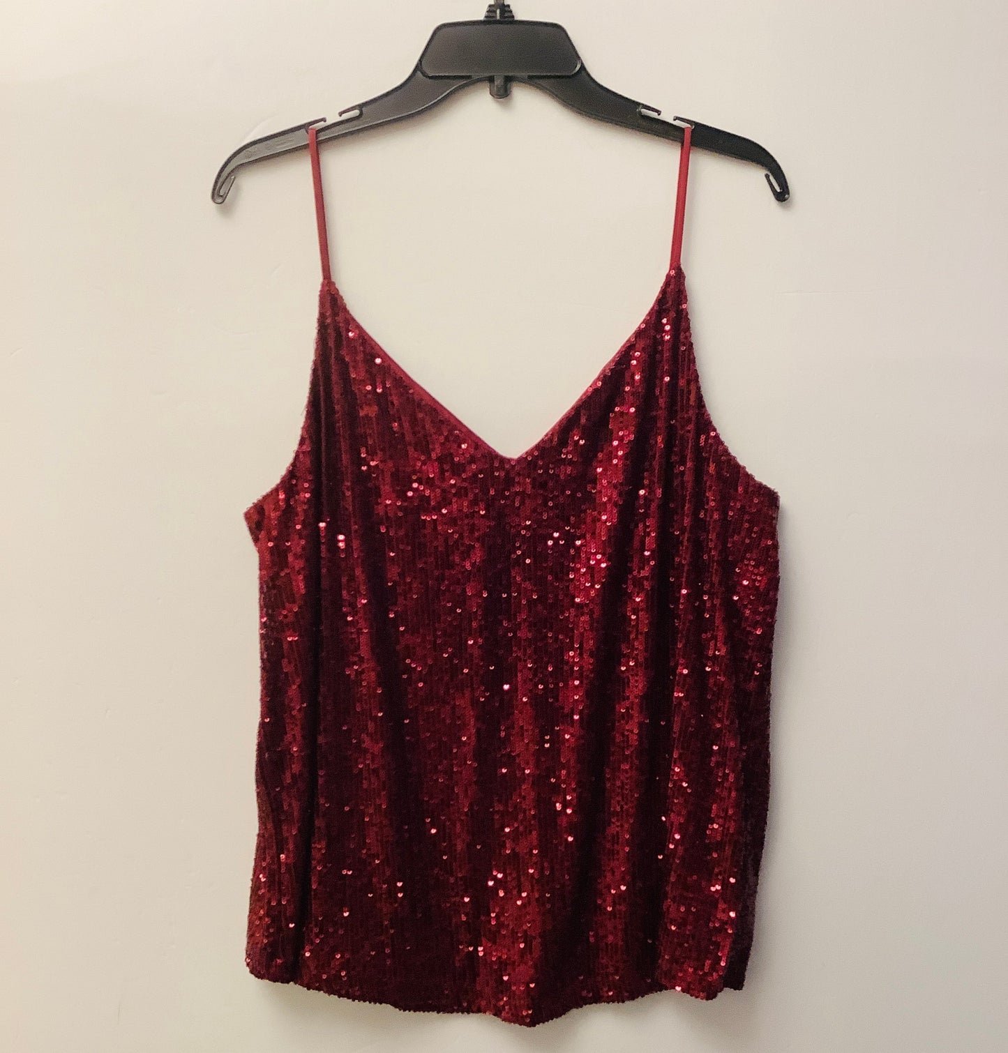 Top Sleeveless By Calvin Klein In Maroon, Size: L