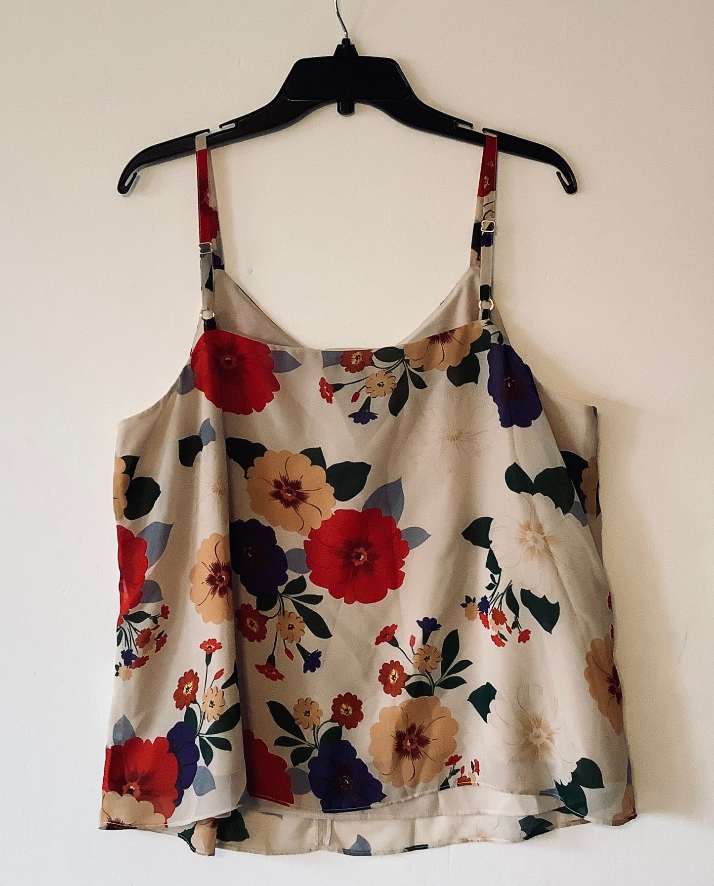 Top Sleeveless By Cabi In Floral Print, Size: L