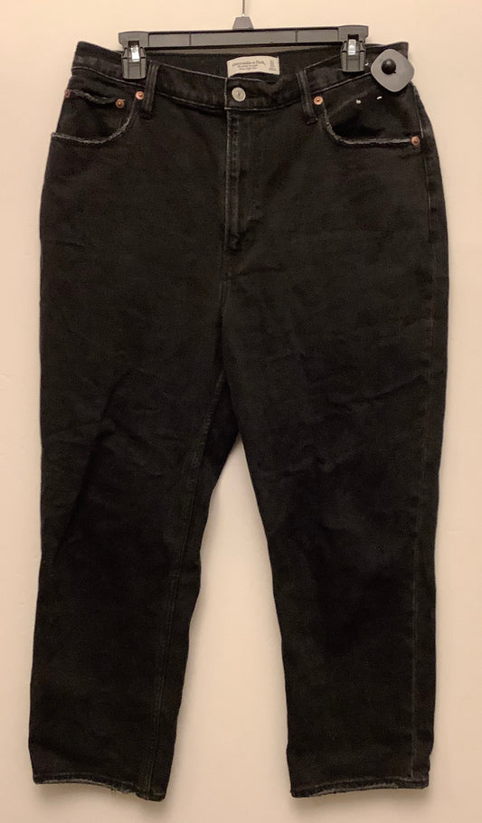 Jeans Wide Leg By Abercrombie And Fitch In Black, Size: 12