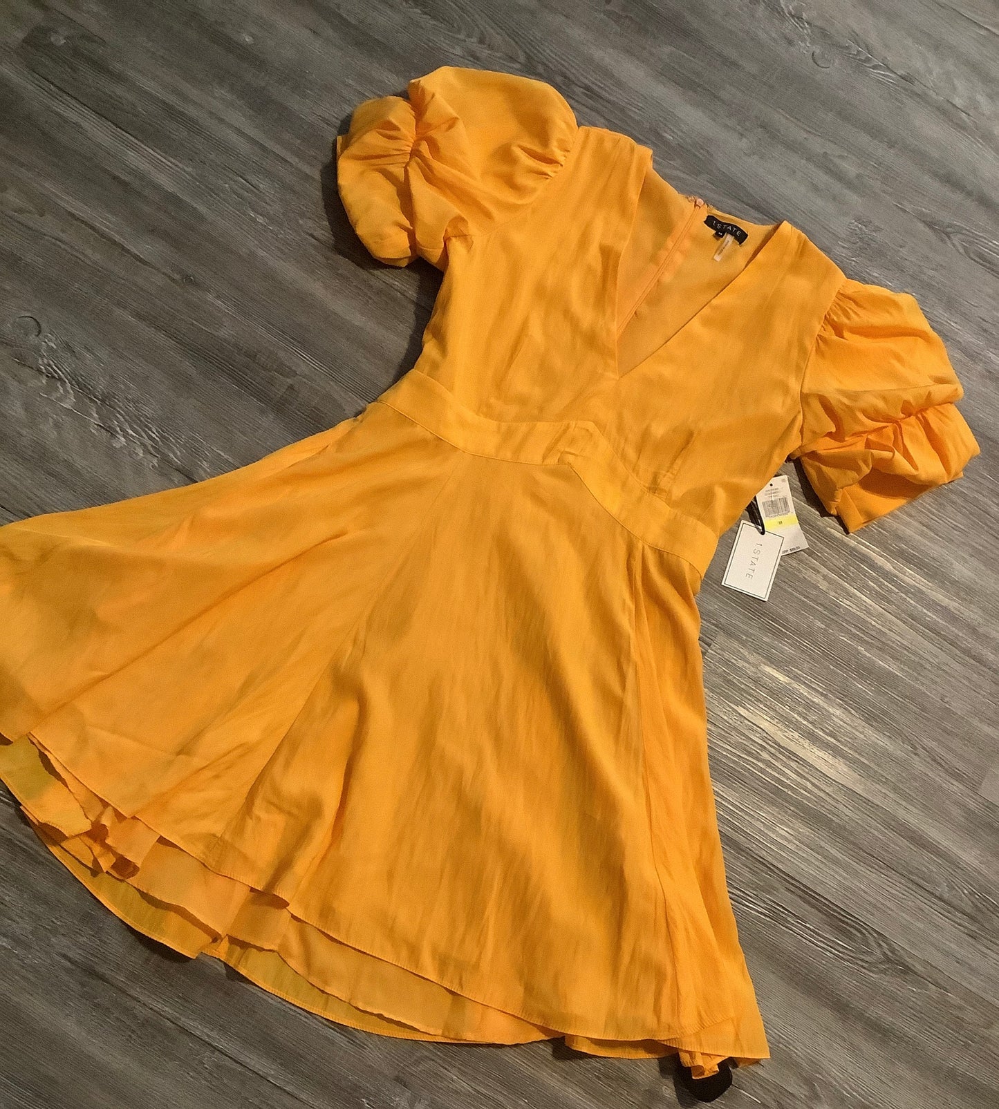 Yellow Dress Casual Short 1.state, Size M