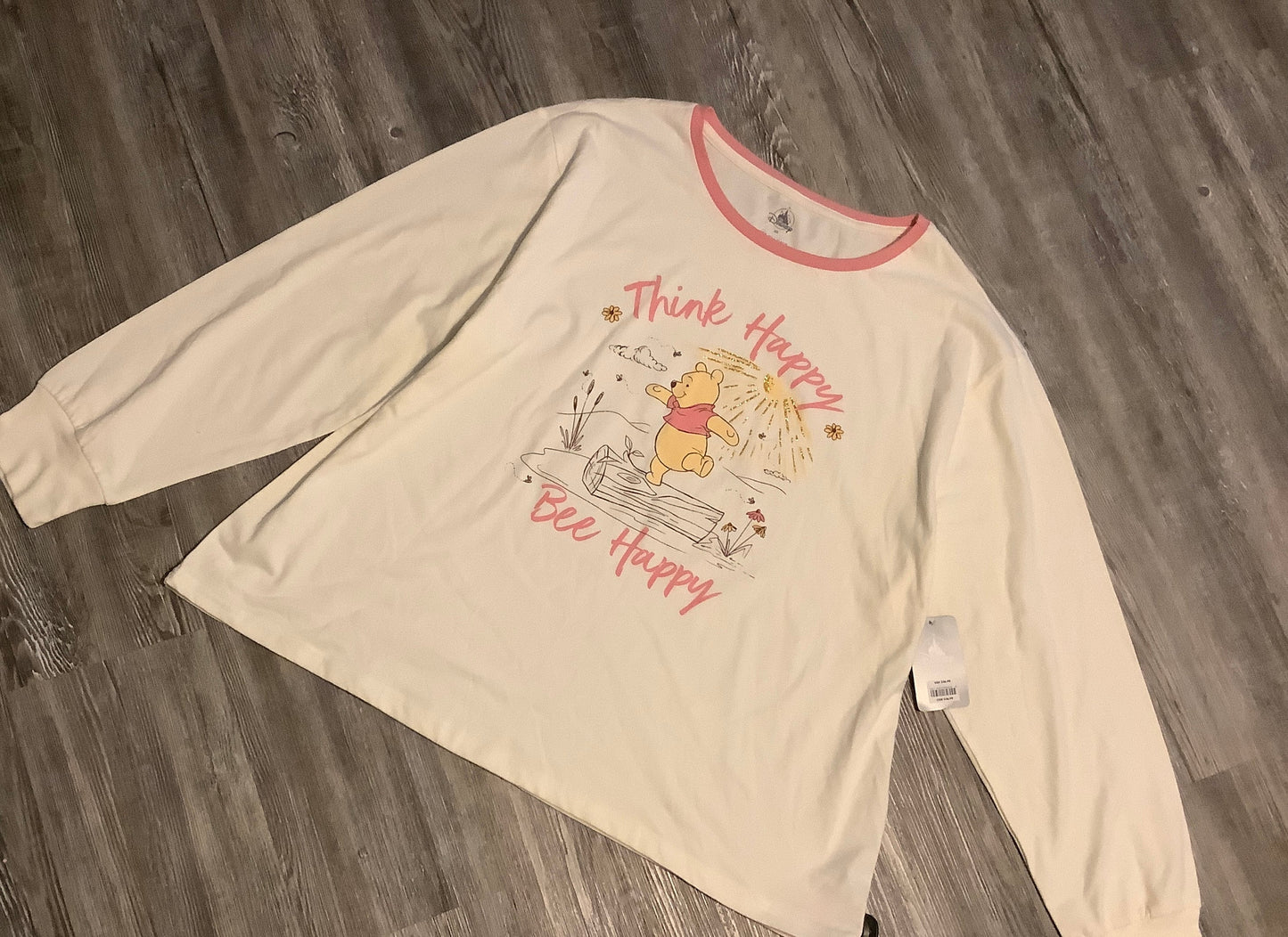 Cream Top Long Sleeve Disney Store, Size Xxl