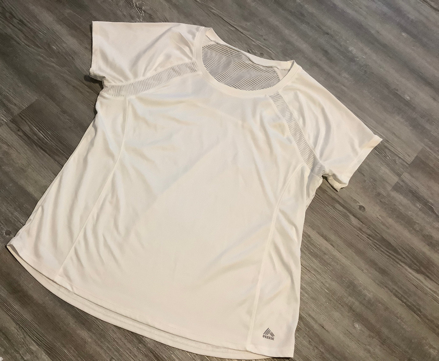 White Athletic Top Short Sleeve Rbx, Size L