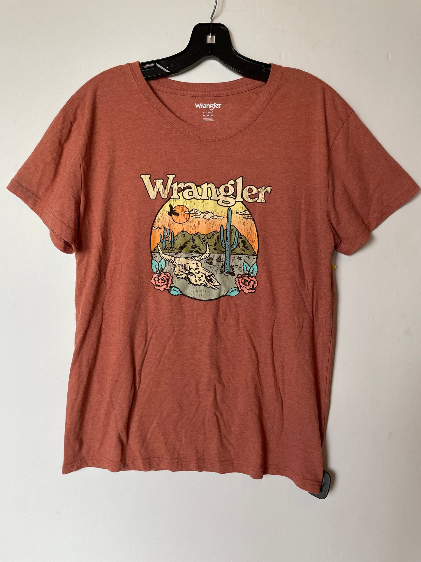 Orange Top Short Sleeve Wrangler, Size M