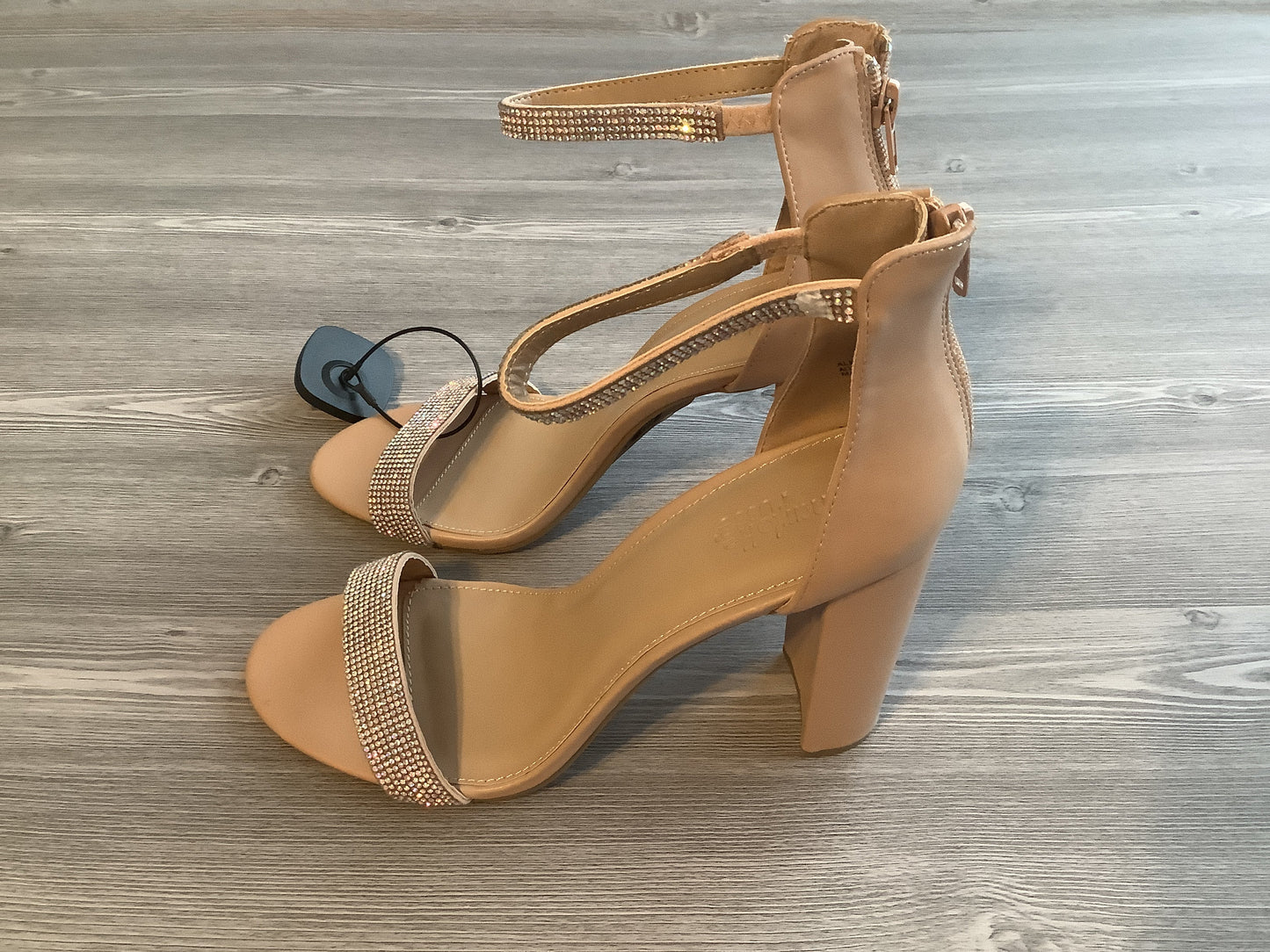 Beige Shoes Heels Block Charlotte Russe, Size 10