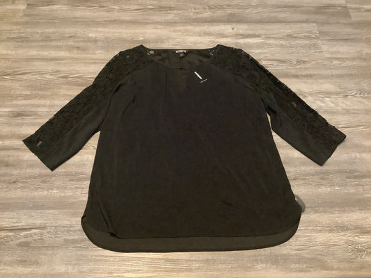 Black Top Long Sleeve Express, Size L