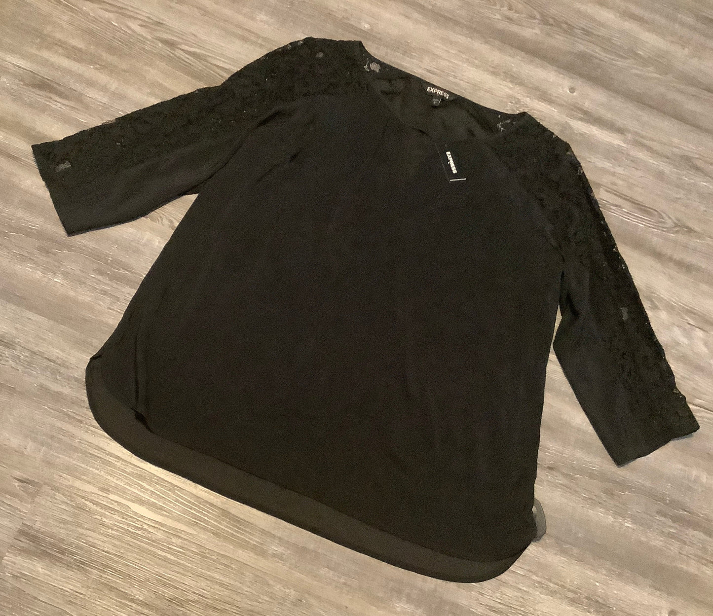 Black Top Long Sleeve Express, Size L