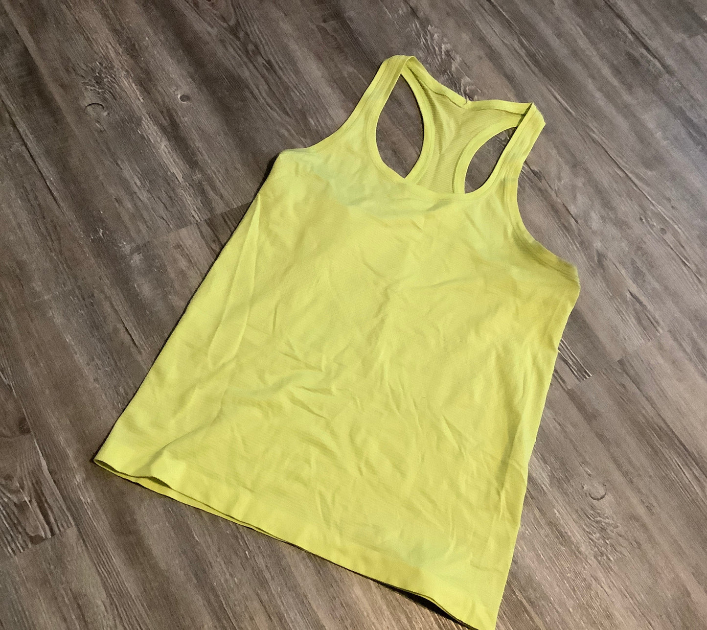 Athletic Tank Top By Lululemon In Yellow, Size: 8