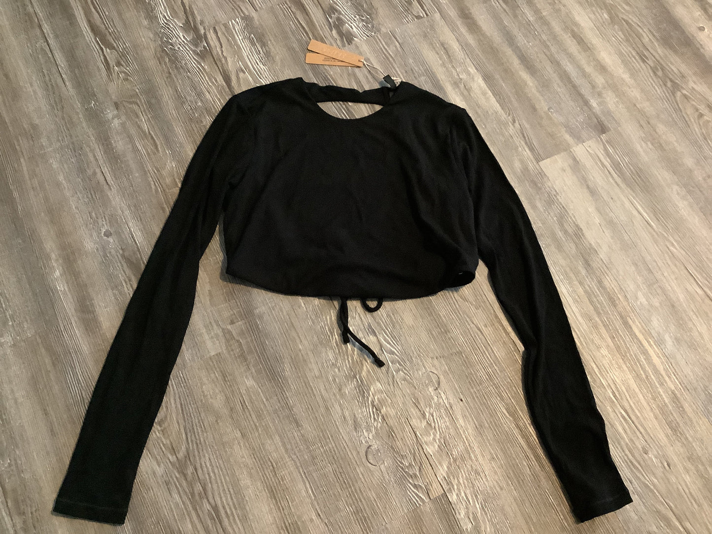 Black Top Long Sleeve Skims, Size L