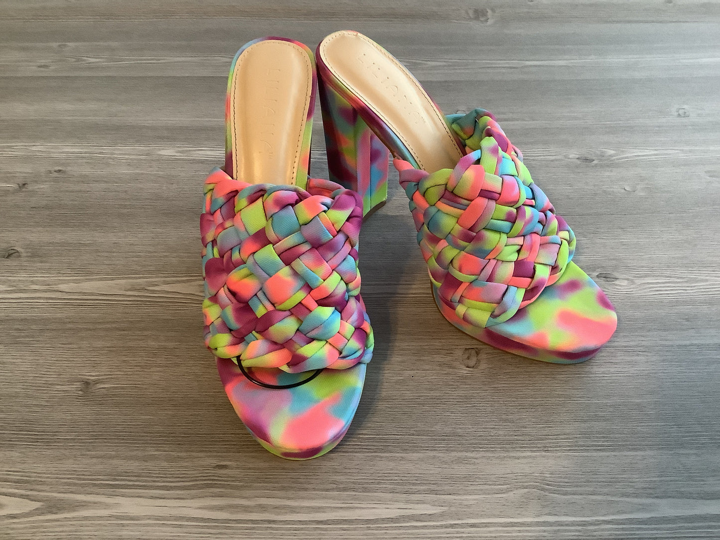 Multi-colored Shoes Heels Block Liliana, Size 8.5