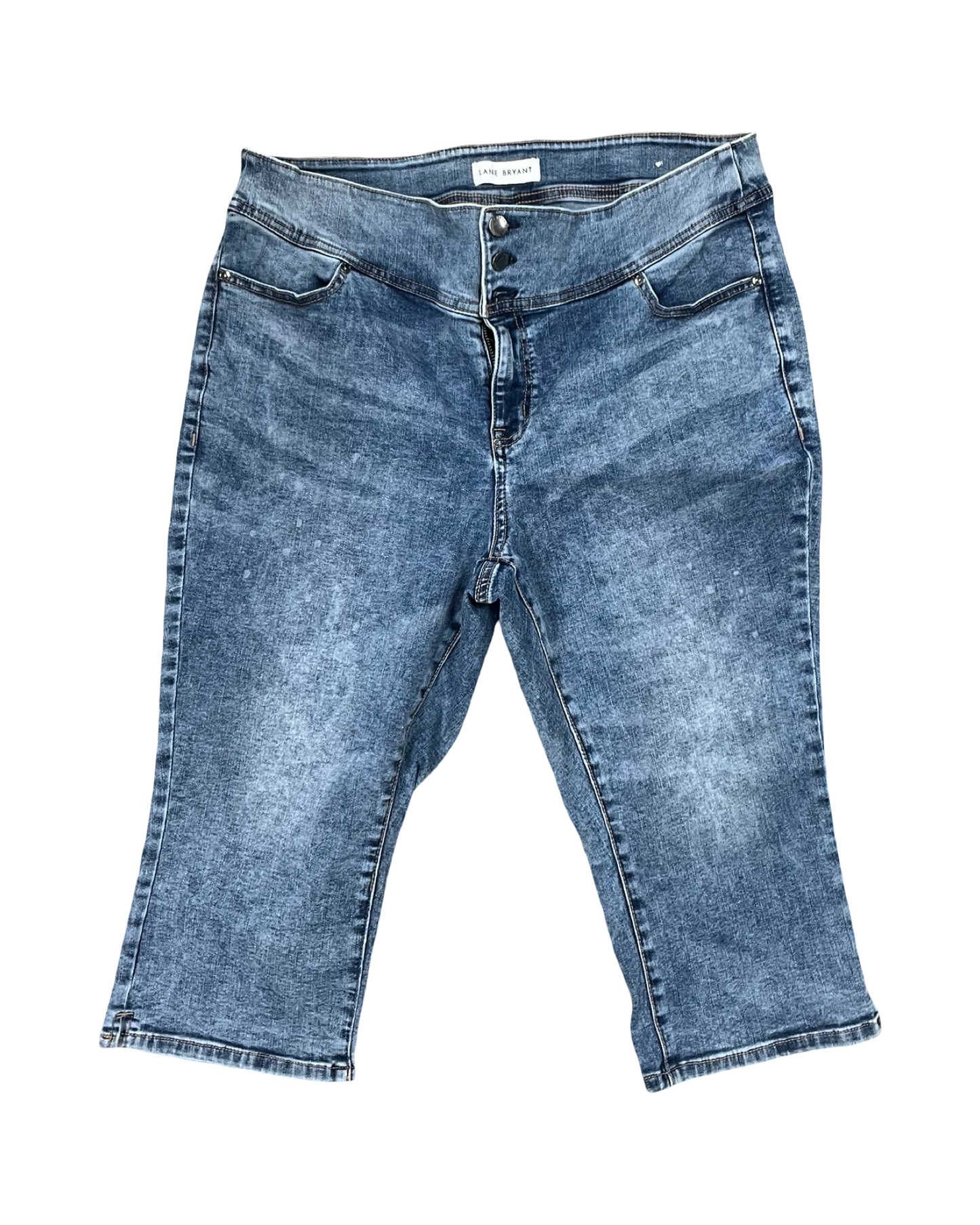 Jeans Cropped By Lane Bryant In Blue Denim, Size:18