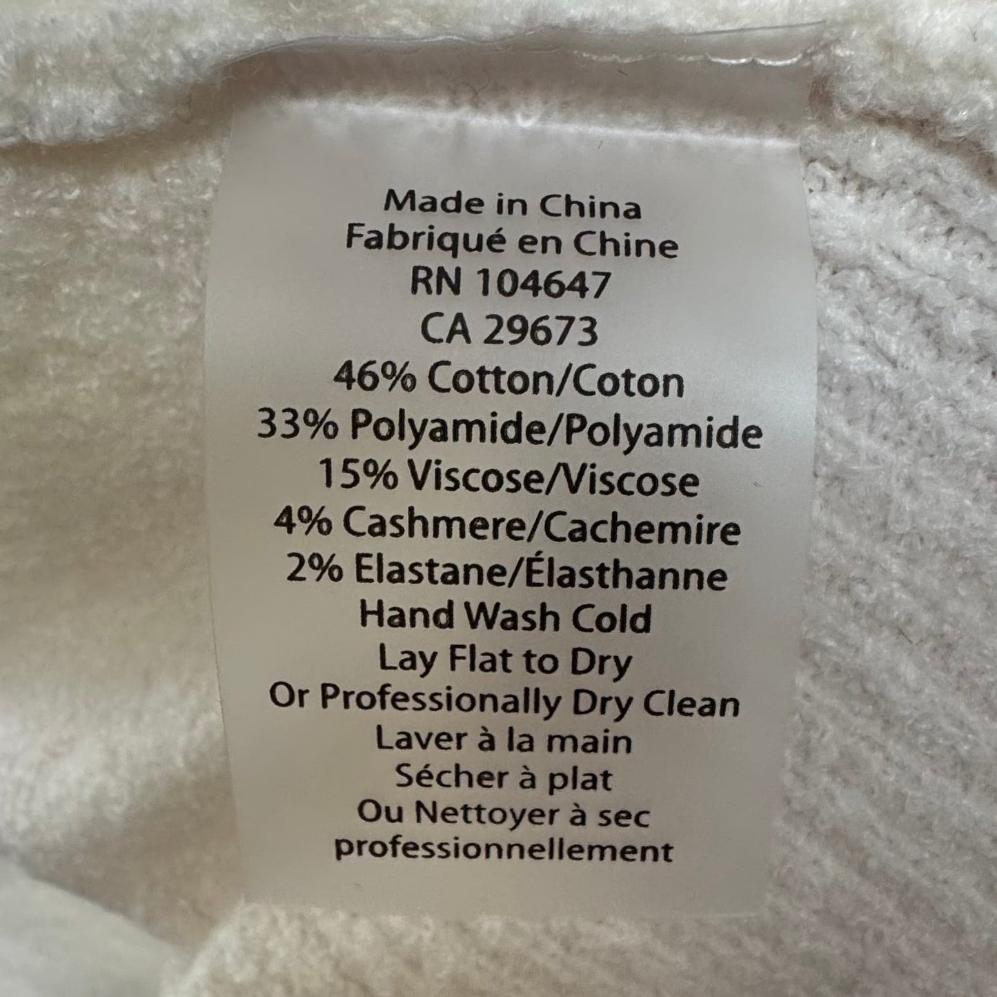 Sweater By Kinross In Ivory, Size: S