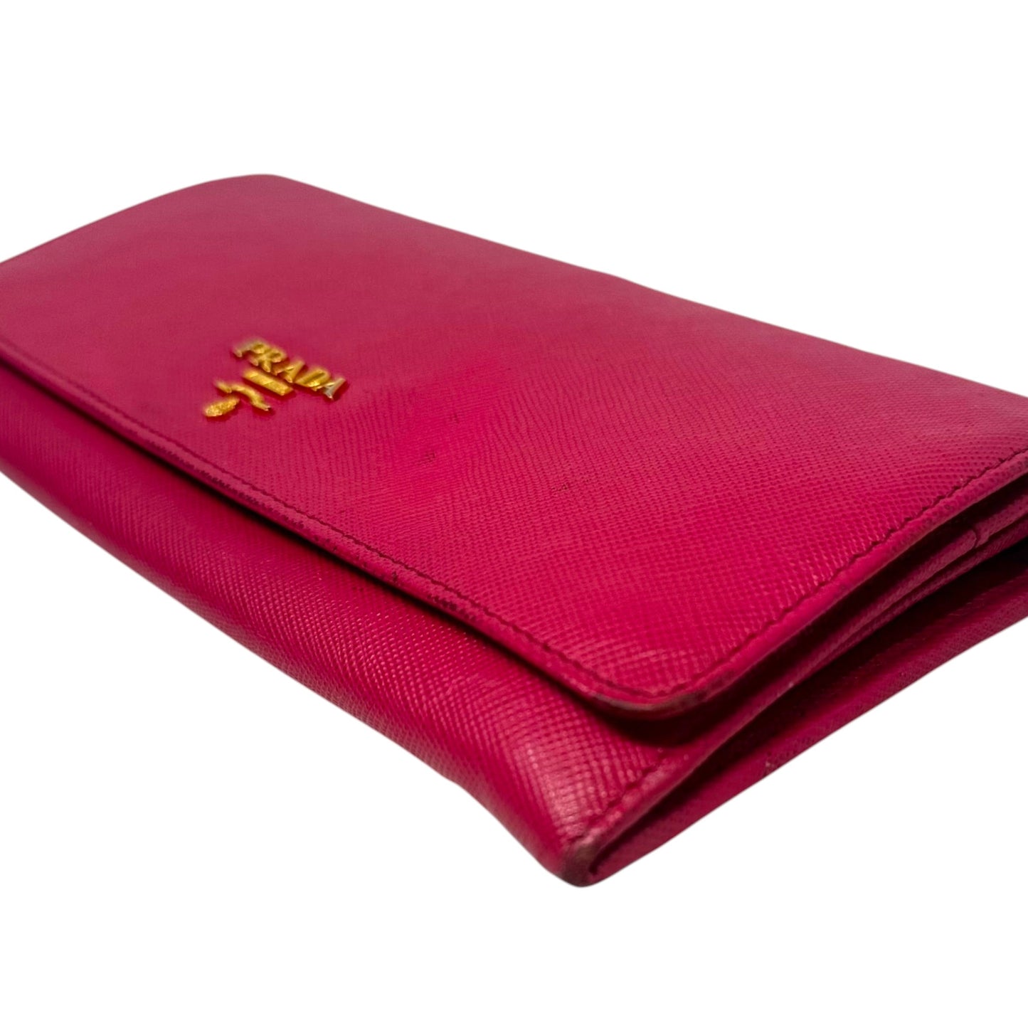 AS IS Saffiano Wallet On A Chain Crossbody Luxury Designer By Prada, Size: Small