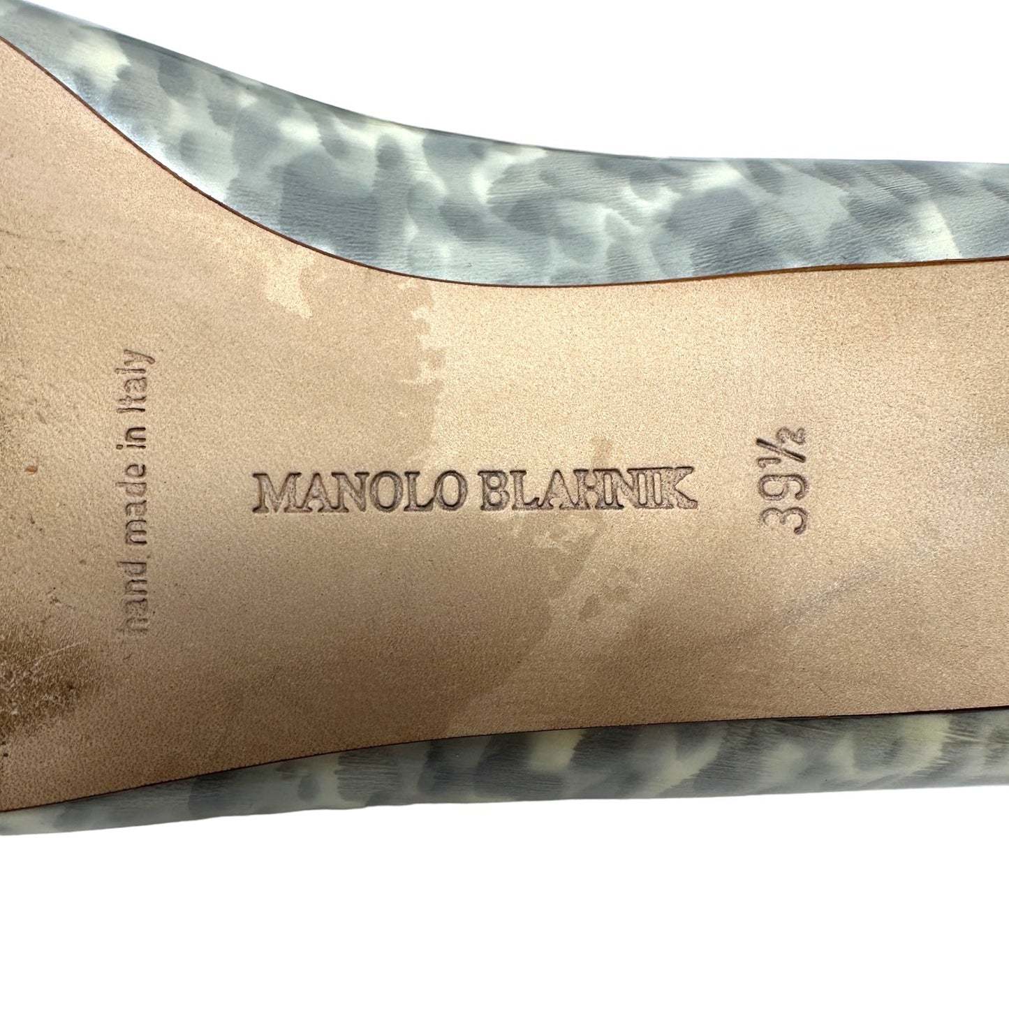 Patent Leather Titto Ballet Flats Luxury Designer Manolo Blahnik, Size US 9.5/IT 39.5