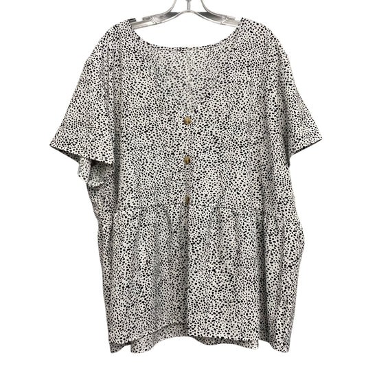 Top Ss By Shein In Black & White, Size:4X