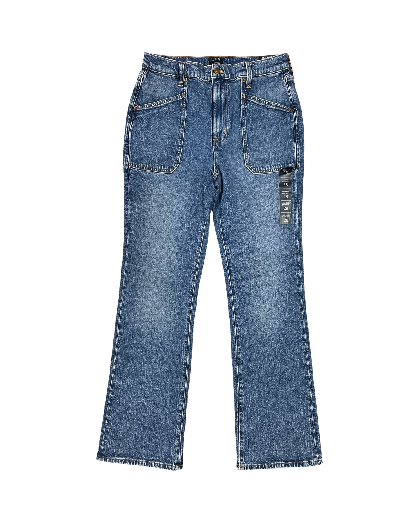 Jeans Boot Cut By J. Crew In Blue Denim, Size:6