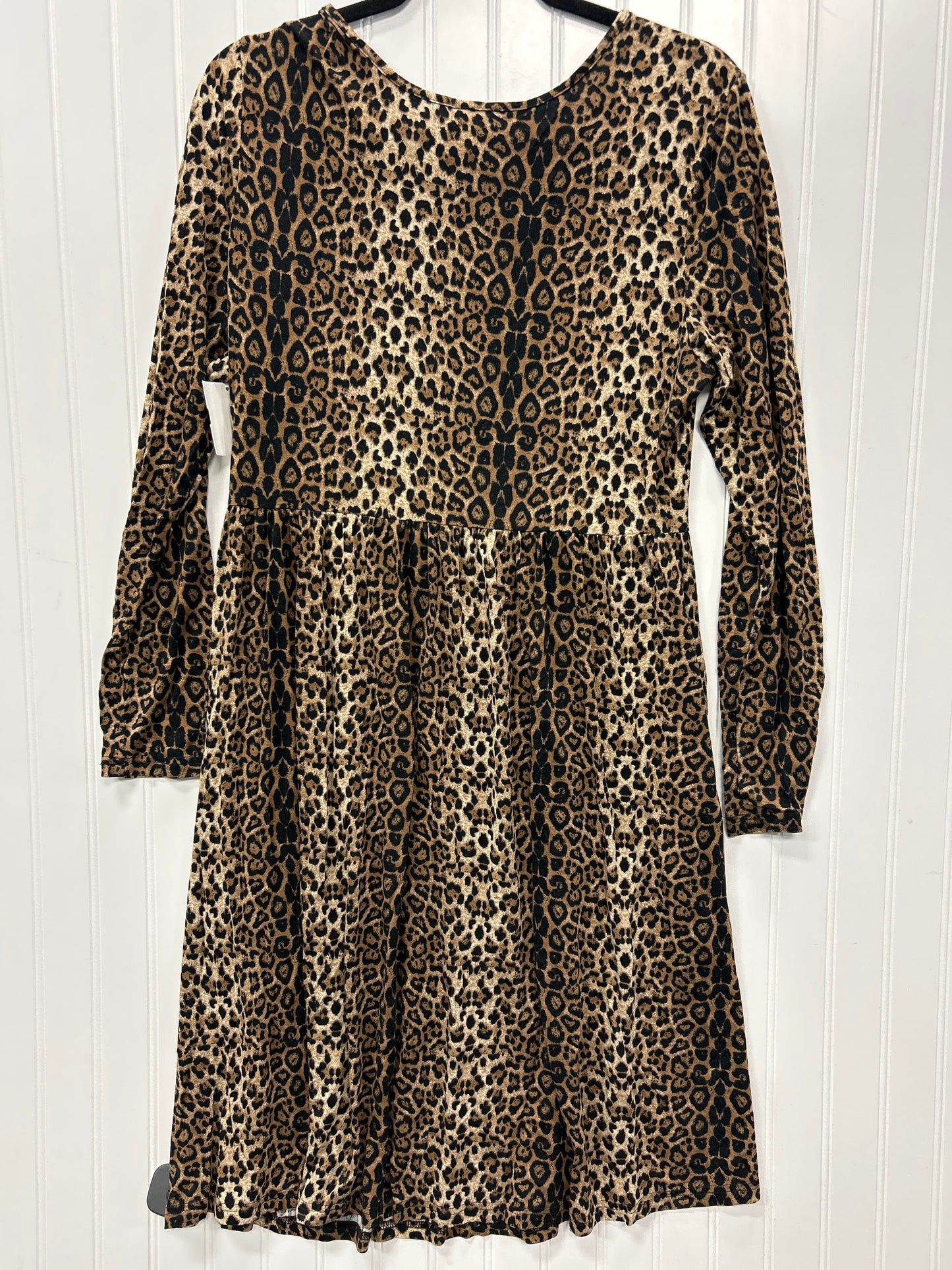 Dress Casual Midi By Clothes Mentor In Animal Print, Size:L