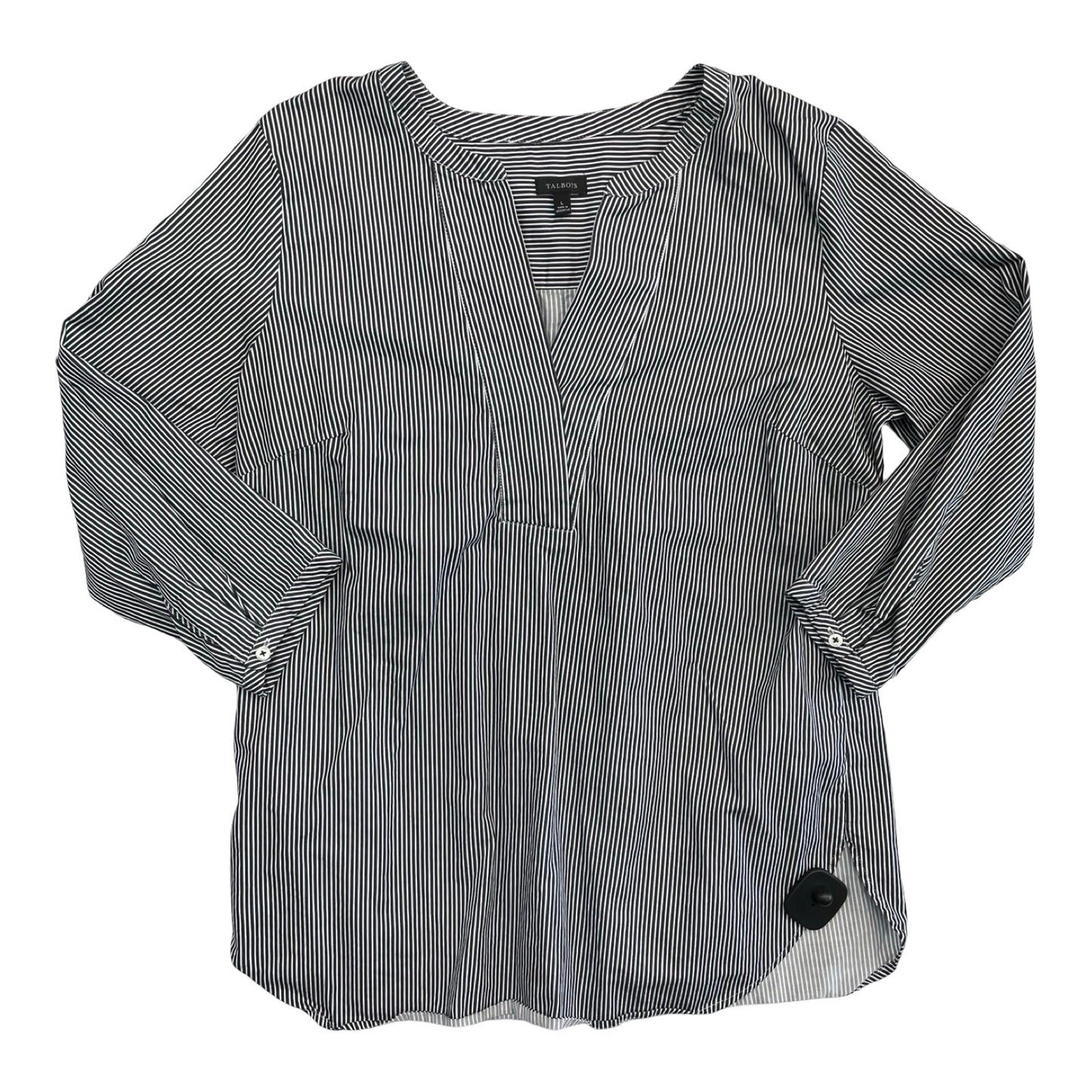 Top 2Pc Ls By Talbots In Striped Pattern, Size:L