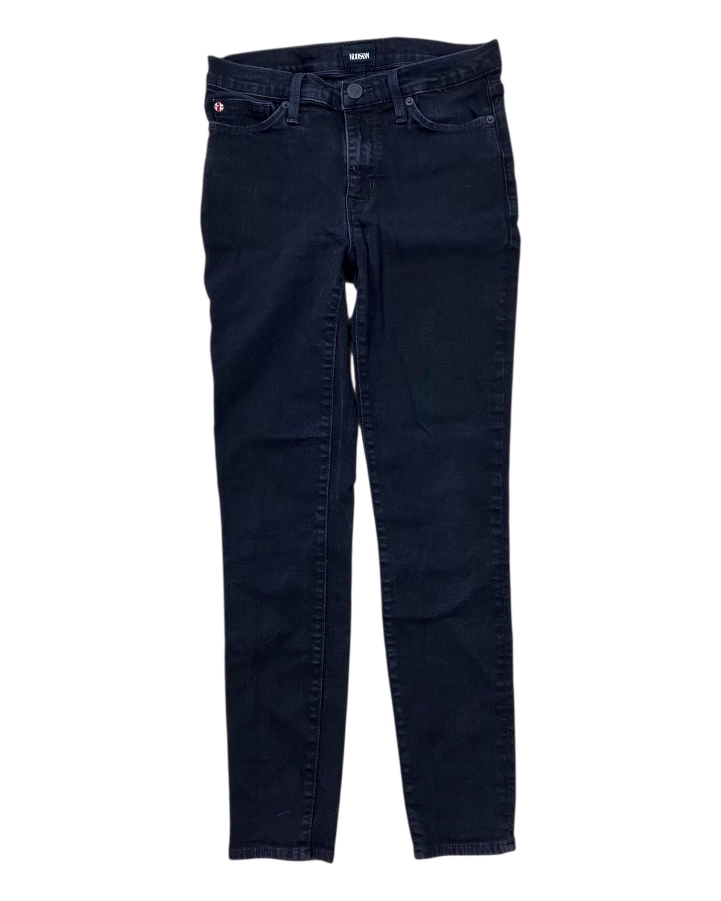 Jeans Straight By Hudson In Black Denim, Size:4