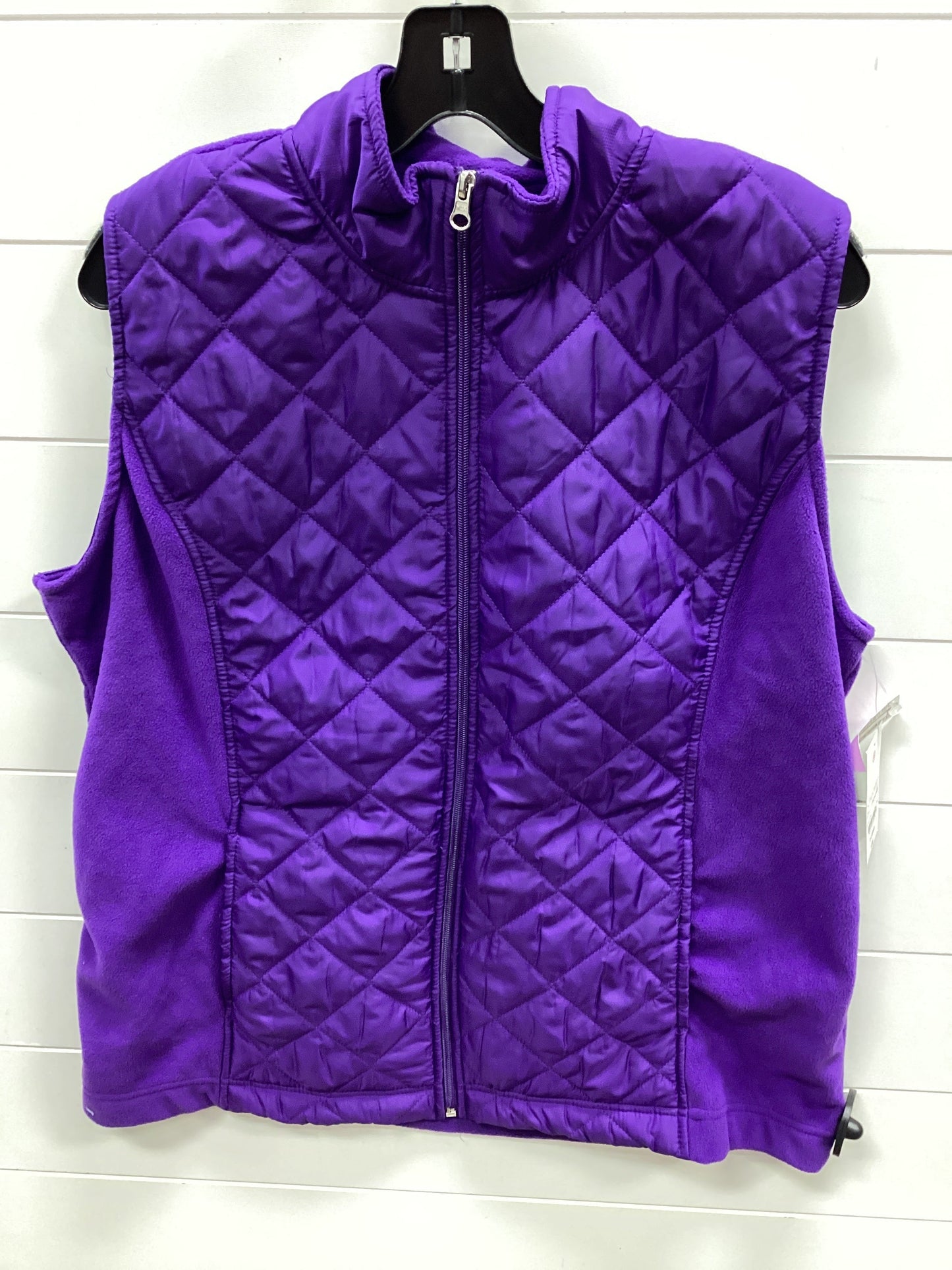 Vest Fleece By Made For Life In Purple, Size:Xl