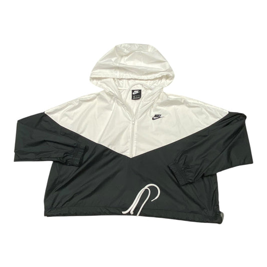 Athletic Jacket By Nike In Black & White, Size:Xl