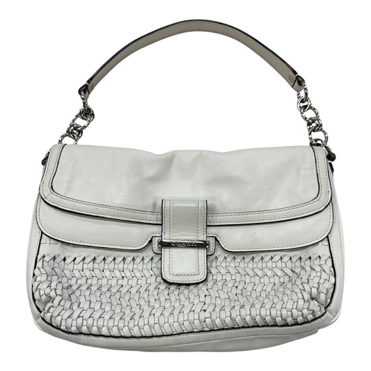 Handbag Designer By Coach In White, Size:Medium