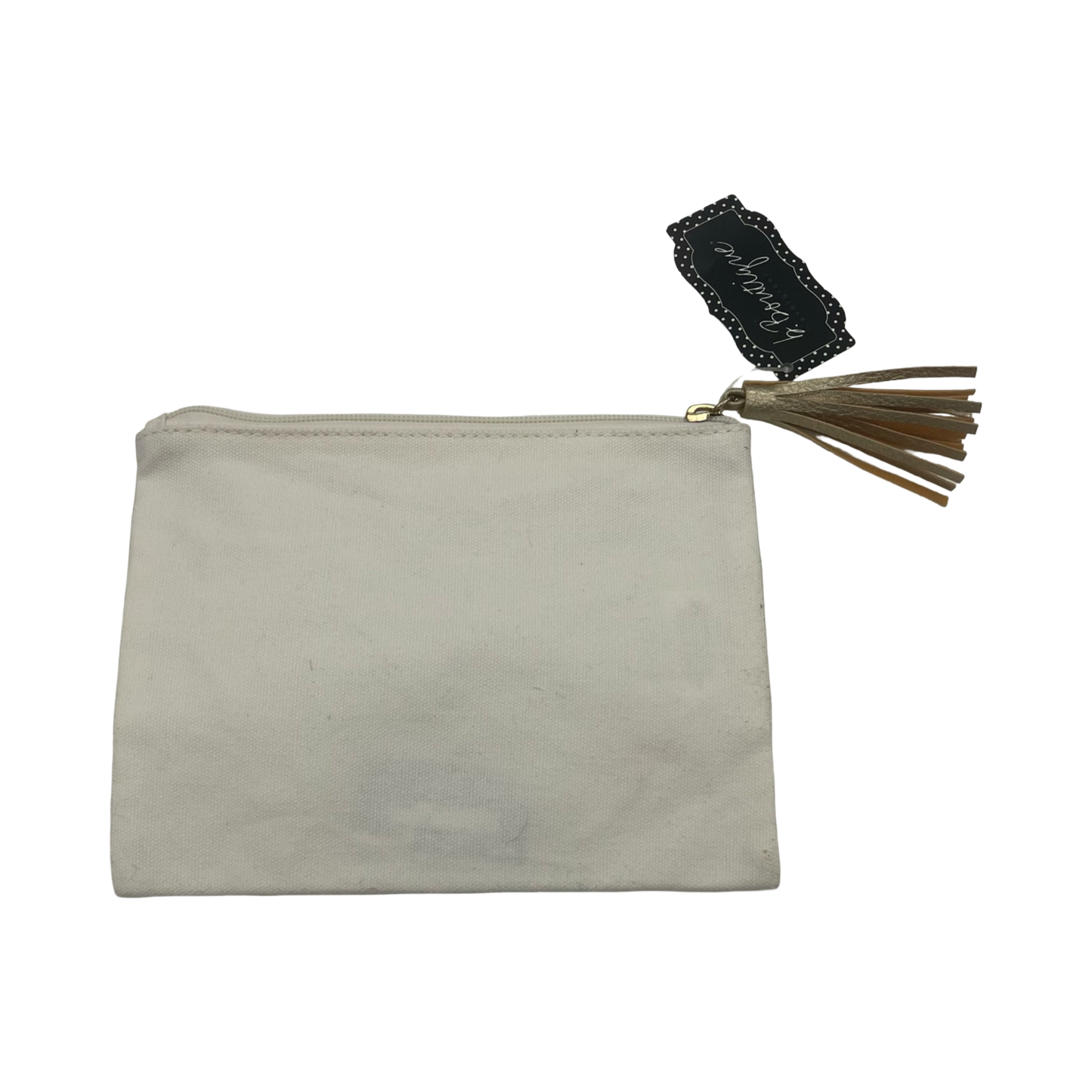 Makeup Bag By Clothes Mentor In Cream, Size:Medium