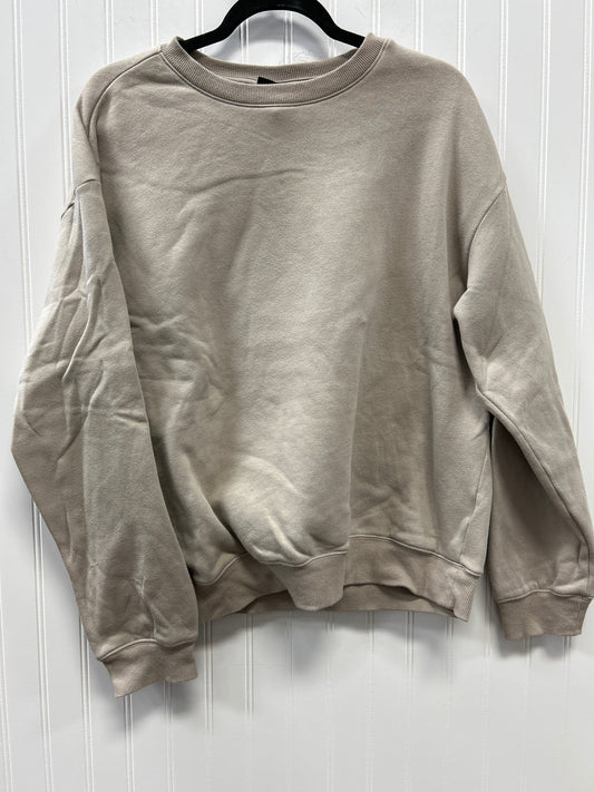 Sweatshirt Crewneck By H&M In Tan, Size:M