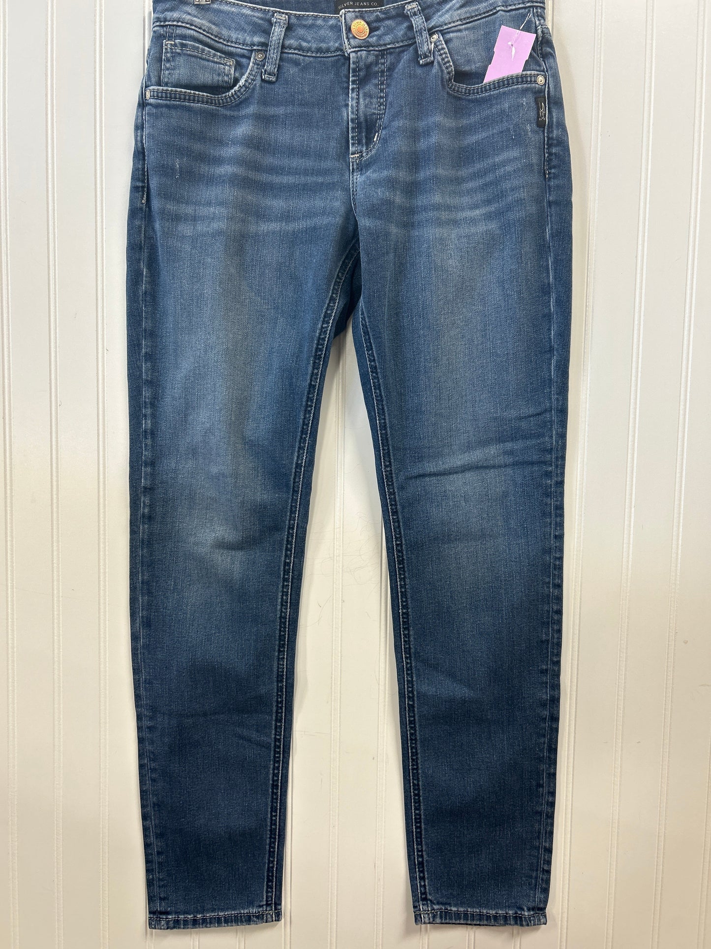 Jeans Skinny By Silver In Blue Denim, Size:6